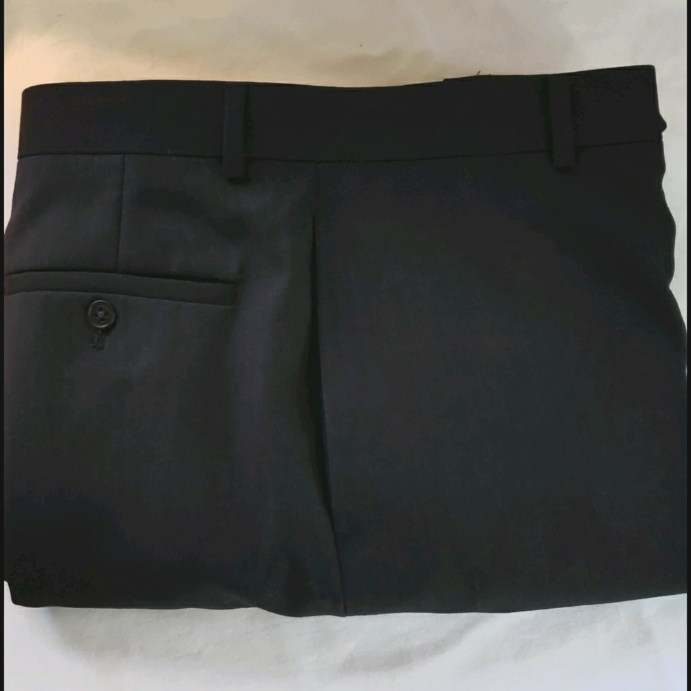 Wilke-Rodriguez Black Wool Blend Dress Pants